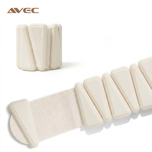 아벡 무게조절 모래주머니 손목 발목아령 실리콘 중량밴드 2p 수납 파우치 세트, 0.5kg, 아이보리 클라우드