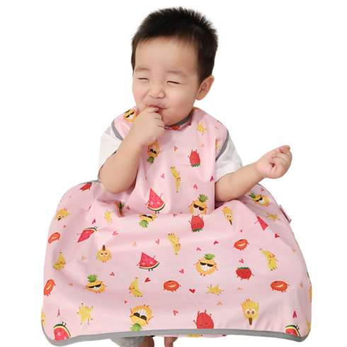 벨베이비 이유식 턱받이 나시 완전커버 라지, (리뉴얼)핑크베리, 1개, 1개입