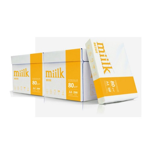 miilk 베이지 복사용지 80g, A4, 5000개