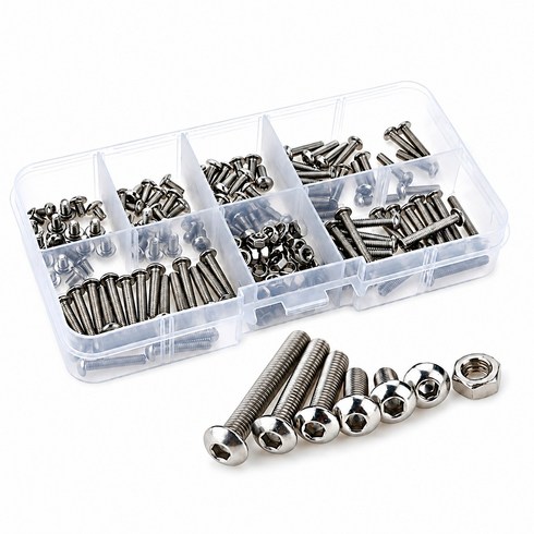 M3 스테인리스 육각 소켓 볼트 너트 세트 230pcs 1개