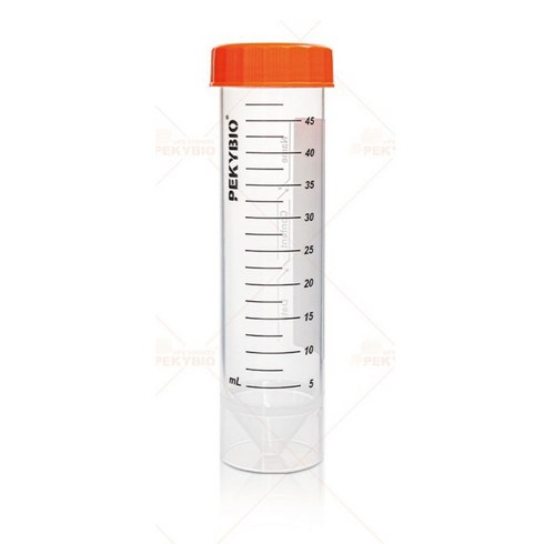 자립형 50ml 25개/팩 스탠드형 코니칼튜브 원심분리튜브 코니컬튜브 세제 샘플 소분용기 보관 콘튜브, 1팩
