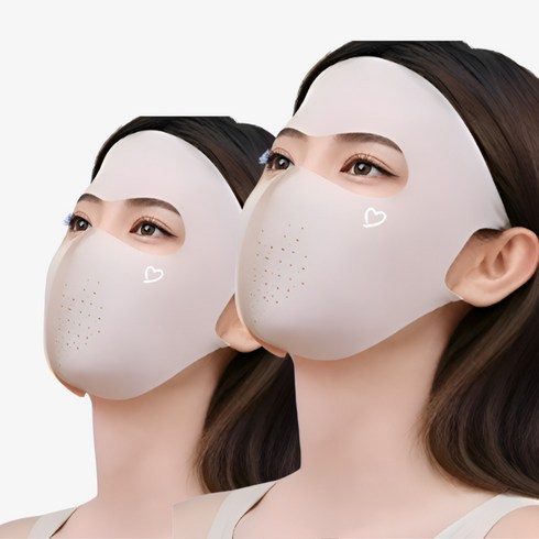 해피지아 골프 등산 스포츠 UV 자외선차단 마스크 2개 HZA-002, 핑크