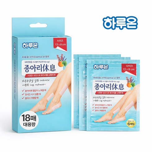 하루온 종아리 휴식 쿨링시트 패치, 18매입, 1개