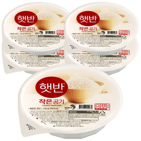햇반 즉석밥 작은공기, 130g, 5개