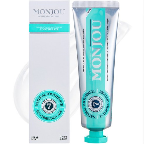 몽주 단 1회 사용 구취 입냄새 99% 제거 충치 예방 고불소 치약, 1개, 100g