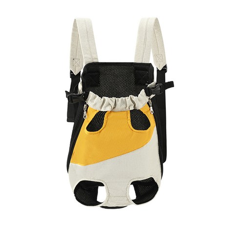 KAIROS OUTDOOR강아지 포대기 이동가방 고양이 이동장 여름 애견 산책가방 중형견 소형견 통용, 1개, 화이트