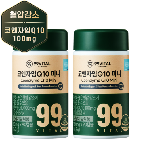 99바이탈 코큐텐 코엔자임Q10 미니, 2개, 90정