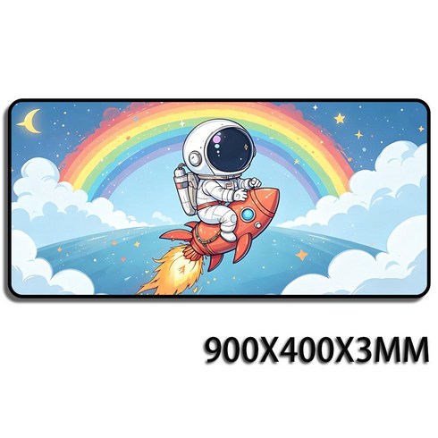 캐릭터 우주인 논슬립 마우스 롱 매트900X400X3MM, 1개, 스타일 4