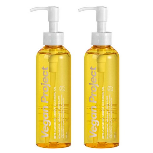 비건프로젝트 베타카로틴 당근 클렌징 오일, 2개, 200ml