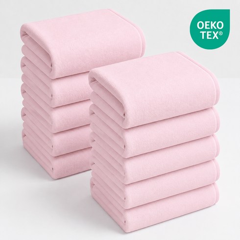 FASEN 수건 데일리 호텔 수건 고급 타올 세면 타올 280 GSM 타월 먼지없는 수건 미용실수건 세트, 20개, 08라이트핑크