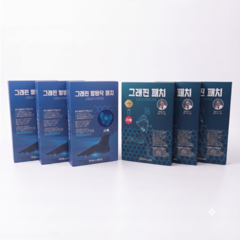 그래핀 혼합 패키지(사각패치 발바닥패치 혼합) 관절 어깨 허리 독소 붓기 풋케어 피로회복 간편부착 파스, 1세트, 6박스