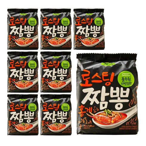 풀무원자연건면 로스팅 짬뽕 홍게 99.6g, 32개
