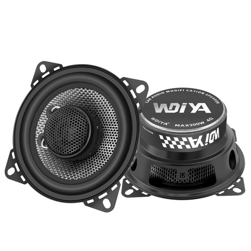 WdiYa 4인치 동축 자동차 스피커 4옴 중고음 스피커 피크 300W-좌/우 2개 1셋트, 1박스, BXTZ-4BW