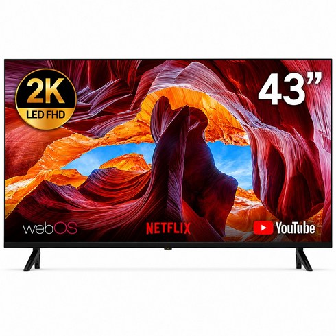 와우피프티 FHD LED 스마트TV, 43FHD-S, 고객직접설치, 스탠드형, 109cm(43인치)