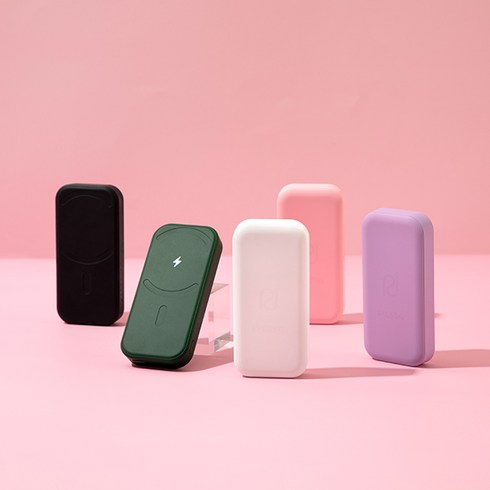 40192 초경량 소형 5000mah 멕세이프용 보조밧데리, 블랙, 1개