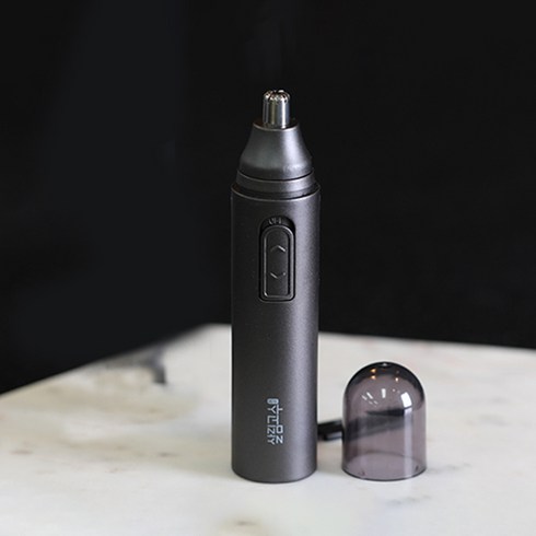 살림고수 휴대용 건전지형 전동 코털제거기, nose trimmer - 그레이