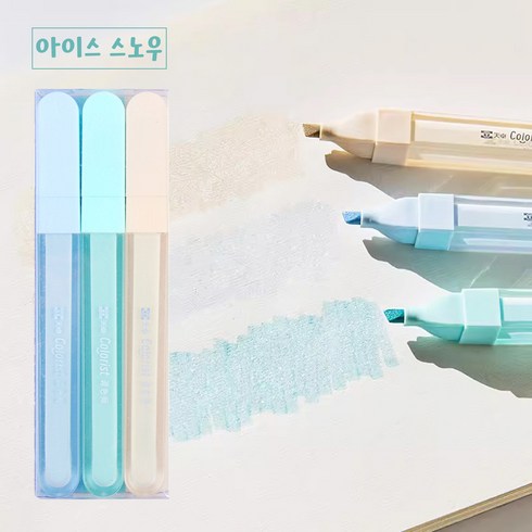 오피스프렌즈 블링블링 글리터 형광펜 3색, 아이스스노우, 1개
