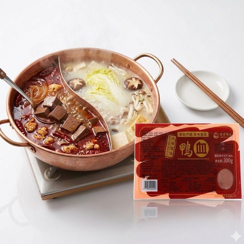 (배터짐)안식신구 마라탕훠궈 명품맛 오리선지 오리피 야쉐 (일요일&당일발송), 1개, 300g
