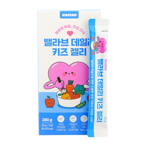 밸라브 데일리 키즈 젤리 14p, 280g, 1개, 천연사과맛