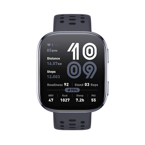 어메이즈핏 Bip 6 스마트워치, 블랙, 46.3mm, GPS + 블루투스