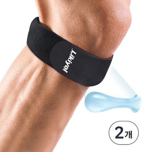 세이프본 고탄력 슬개골 무릎보호대, 블랙, 2개