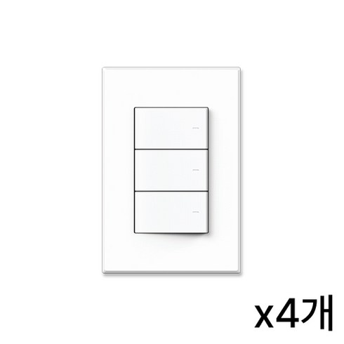 틸인스 1로 3구 스위치 화이트, 4개