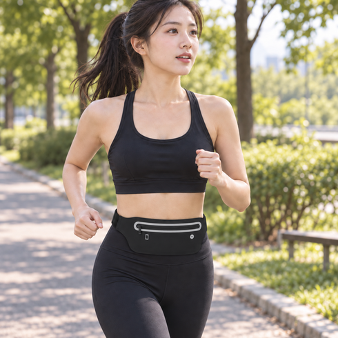 유피해피 경량 러닝 휴대폰 벨트, 1개, 유피 블랙