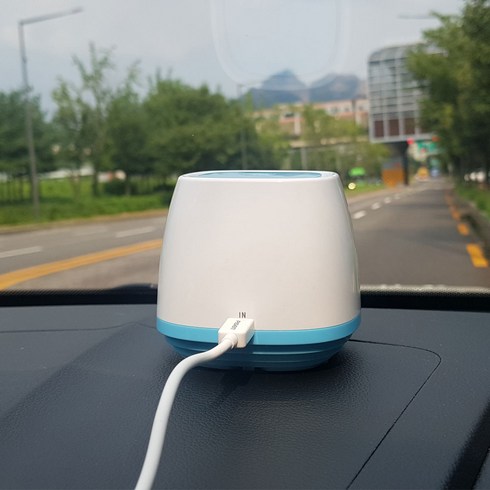 차량용 USB 공기청정기 / 화물차 승용차 냄새제거 공기정화, 블루