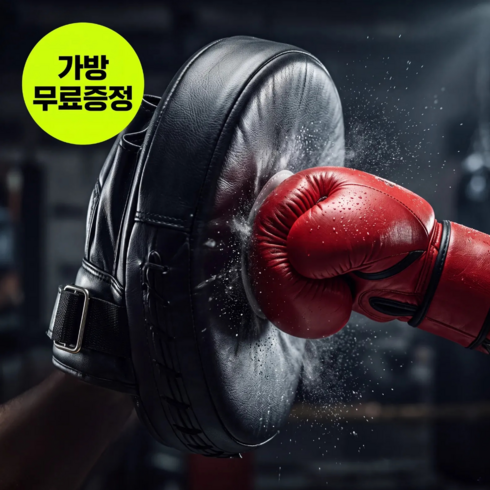 타격공식 100% 전수검수 찰진소리 복싱 펀치 미트 2p 전용 가방 세트 포함, 1세트, 블랙