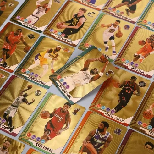 NBA 올스타 농구 스타 카드 55장 금박 컬렉션 트레이딩 카드 반짝이 포일 카드 스포츠 카드 기념 선물, NBA 스타 카드(55장), 1박스
