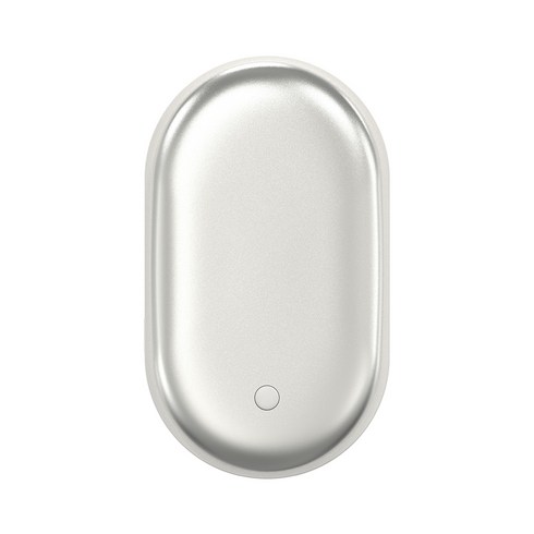 단품 또는 1+1 선택가능 VIPFAN 히트 손난로 충전식 보조배터리 5000mAh 휴대용 C타입 양면 발열 본사 정품, 실버(단품)