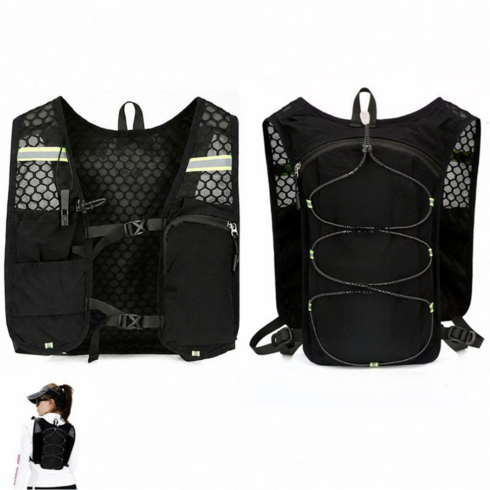 초경량 170g 흔들림없는 트레일러닝 러닝 베스트 5L, 1개, 검정색