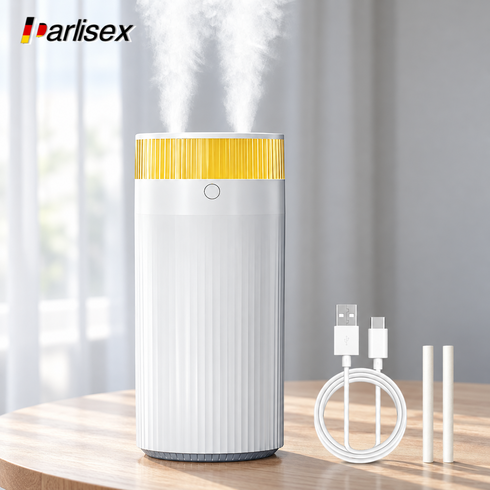 Darlisex 초음파 미니 가습기 1.5L 무선 차량용 무소음 탁상용가습기, 1개, 화이트, C2