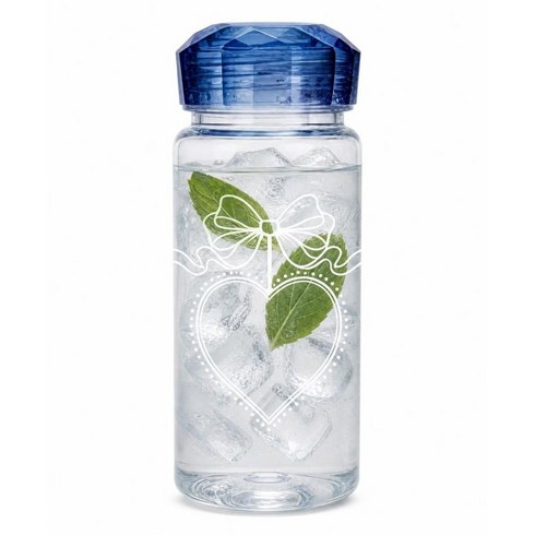 어린이 휴대용 국산 미니 물통 여아 공주 보석 DIY 물통 보틀 BPA free 어린이집 선물, 1개, 350ml, 블루