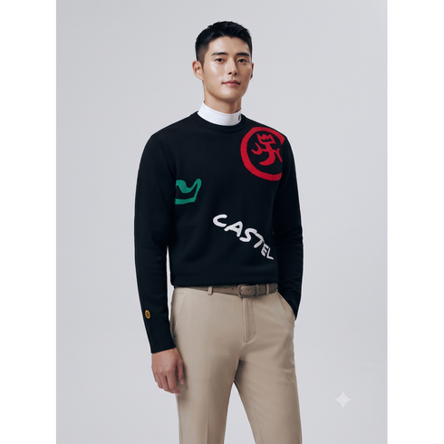 까스텔바작 남성 블라종 라운드 풀오버 블랙 BGDFSW001BK