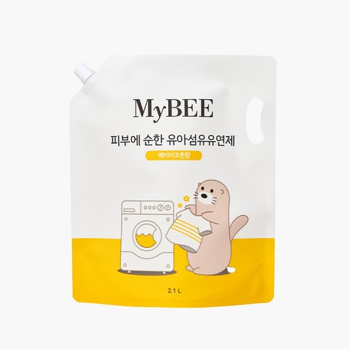 마이비 피부에순한 유아 섬유유연제 베이비코튼향 리필, 2.1L, 1개