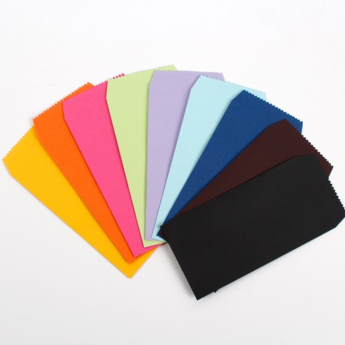 170x87mm 컬러 용돈봉투 현금봉투 티켓 편지봉투 9종 45매 Set