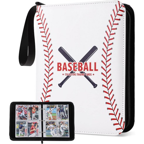 야구 카드 포카 수집용 바인더 앨범 카드보관함 400장 카드수집북, 50매, 흰색