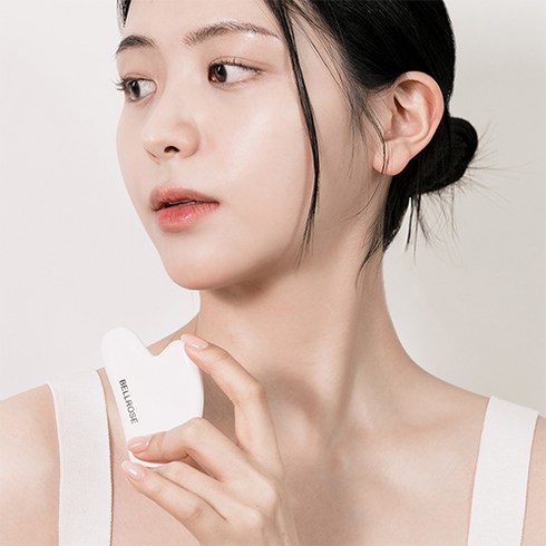 벨로즈 세라믹 괄사 얼굴 두피 바디 도자기 마사지 마사지기 도구, 빅하트괄사, 1개