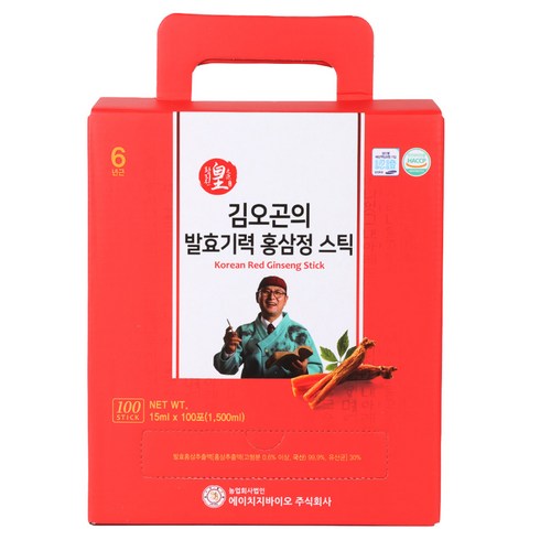 김오곤의 발효기력 홍삼정 스틱 15ml 100개