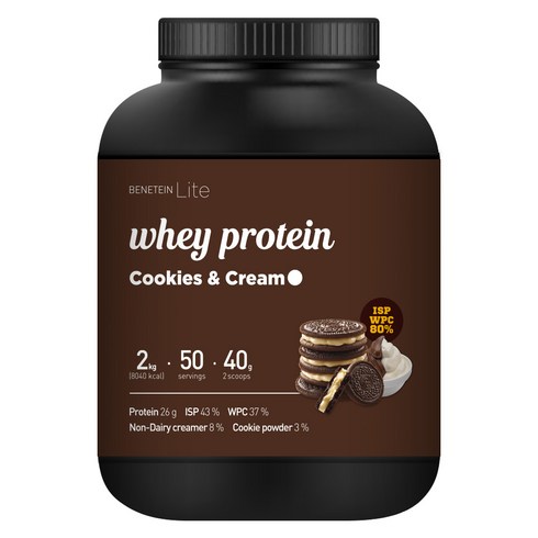 베네틴 라이트 웨이 프로틴 단백질 쉐이크 쿠키앤크림맛, 1개, 2kg