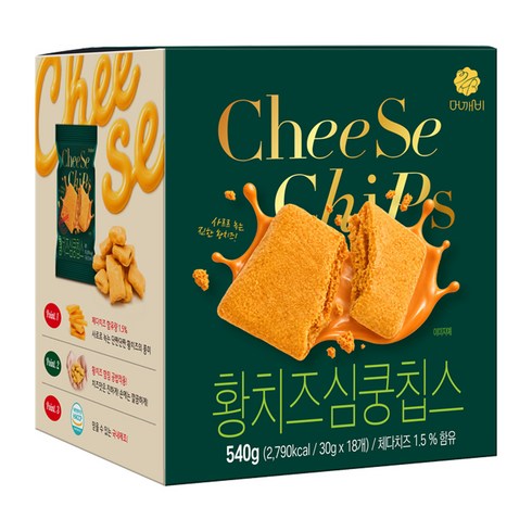 황치즈 심쿵칩스 촉촉한 치즈과자, 1개, 540g