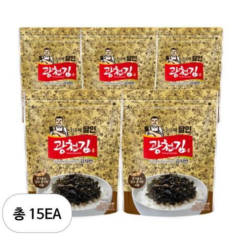 광천김 3대째 달인 김자반, 60g, 15개
