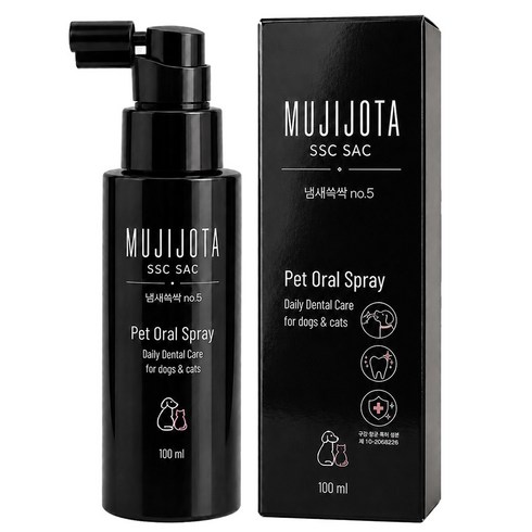 무지조타 반려동물 덴탈 스프레이 강아지 뿌리는 치약, 1개, 100ml