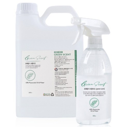 초록향기 피톤치드 스프레이 500ml + 리필 2L 세트, 1세트