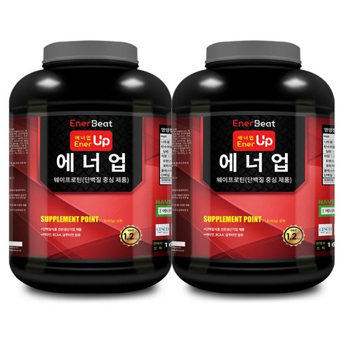 웨이테크 에너업 웨이프로틴 단백질 보충제, 2개, 1.2kg