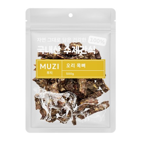 무지(MUZI) 국내산 프리미엄 강아지 수제간식, 1개, 500g, 오리목뼈