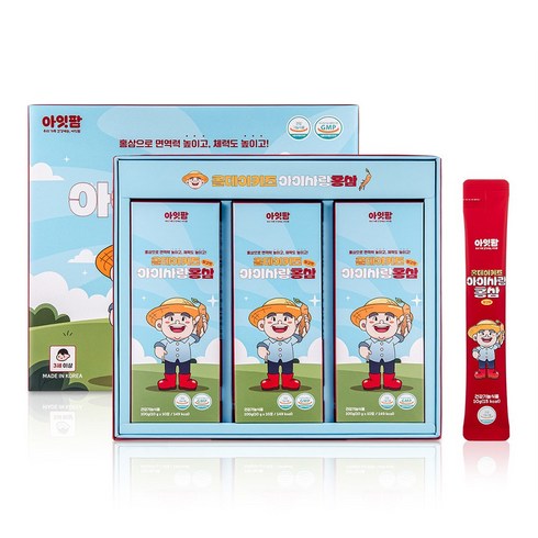 아잇팜 어린이 홍삼스틱 6년근 키즈홍삼 어린이홍삼 30포, 1개, 30정