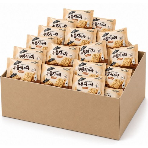 바삭한 찹쌀 누룽지 달콤한맛 소포장 달콤한 간식, 25개, 26g