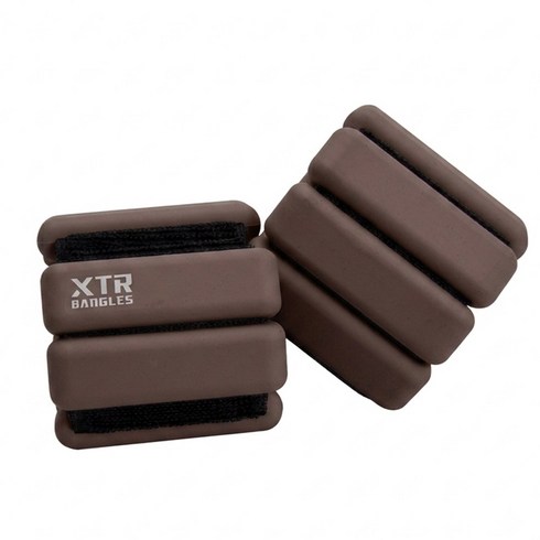 XTR 러닝 발목 손목 중량 밴드 2개 홈트 다이어트 착용형 아령, 1.5kg, 브라운